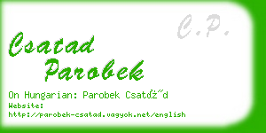 csatad parobek business card